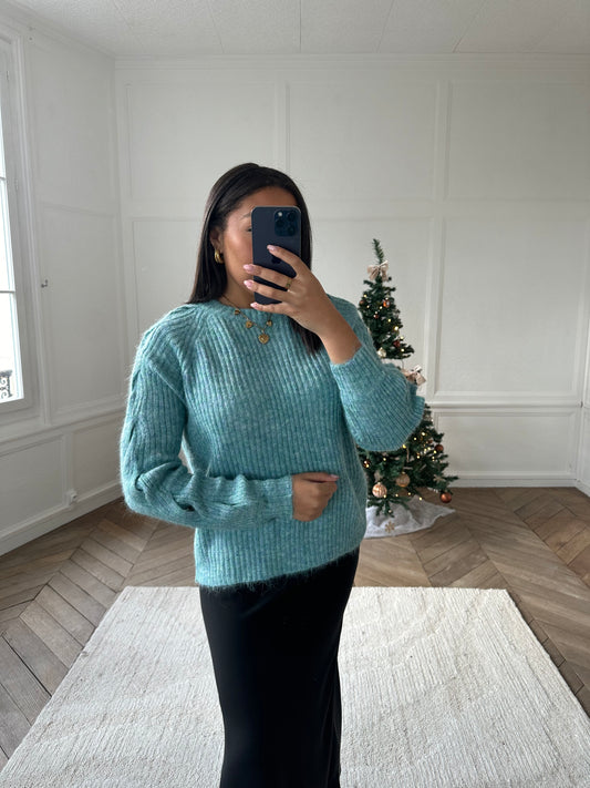 Pull Laurane - bleu/vert