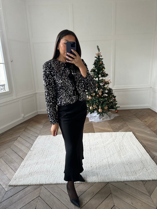 Top à nouer à sequins