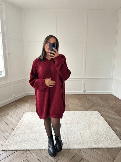 Robe pull Marion - bordeaux