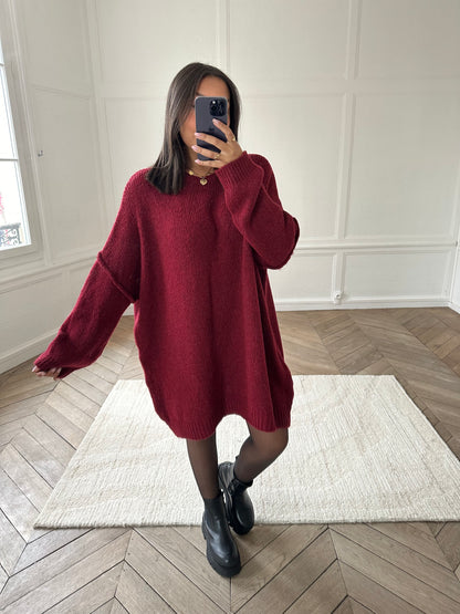 Robe pull Marion - bordeaux