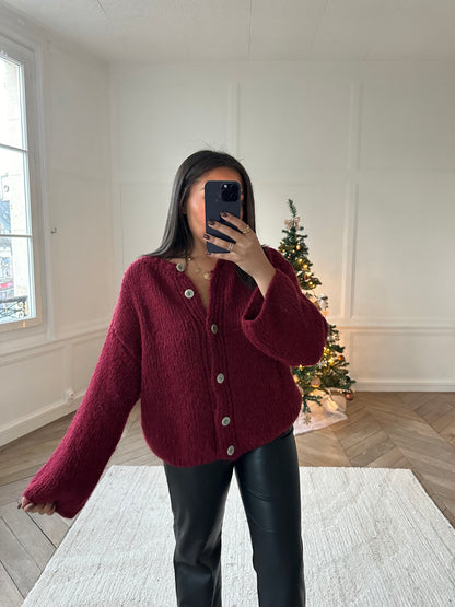 Gilet Graziella - bordeaux