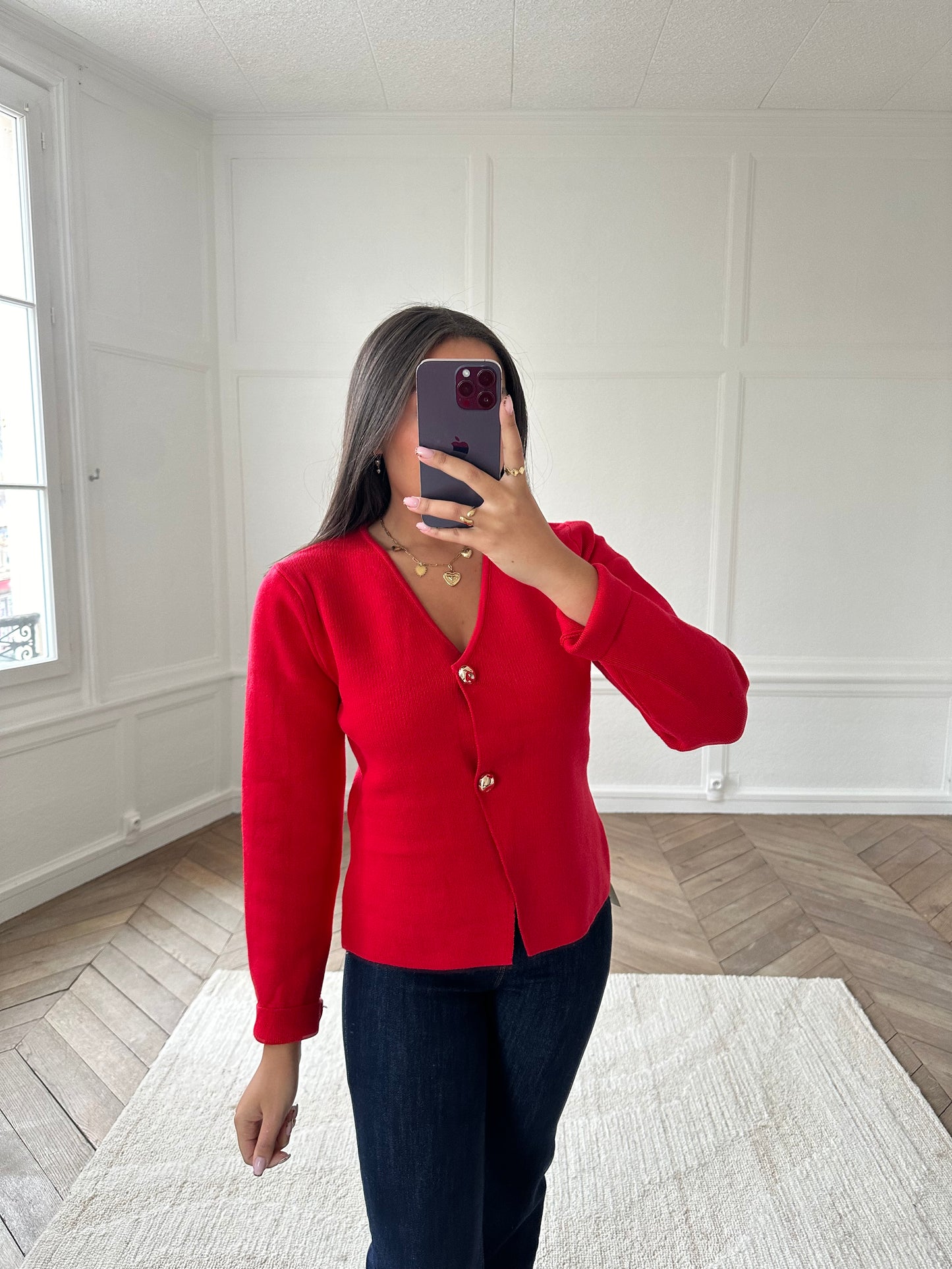 Gilet Emeline - rouge