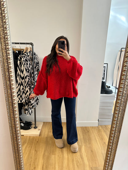 Pull oversize - rouge